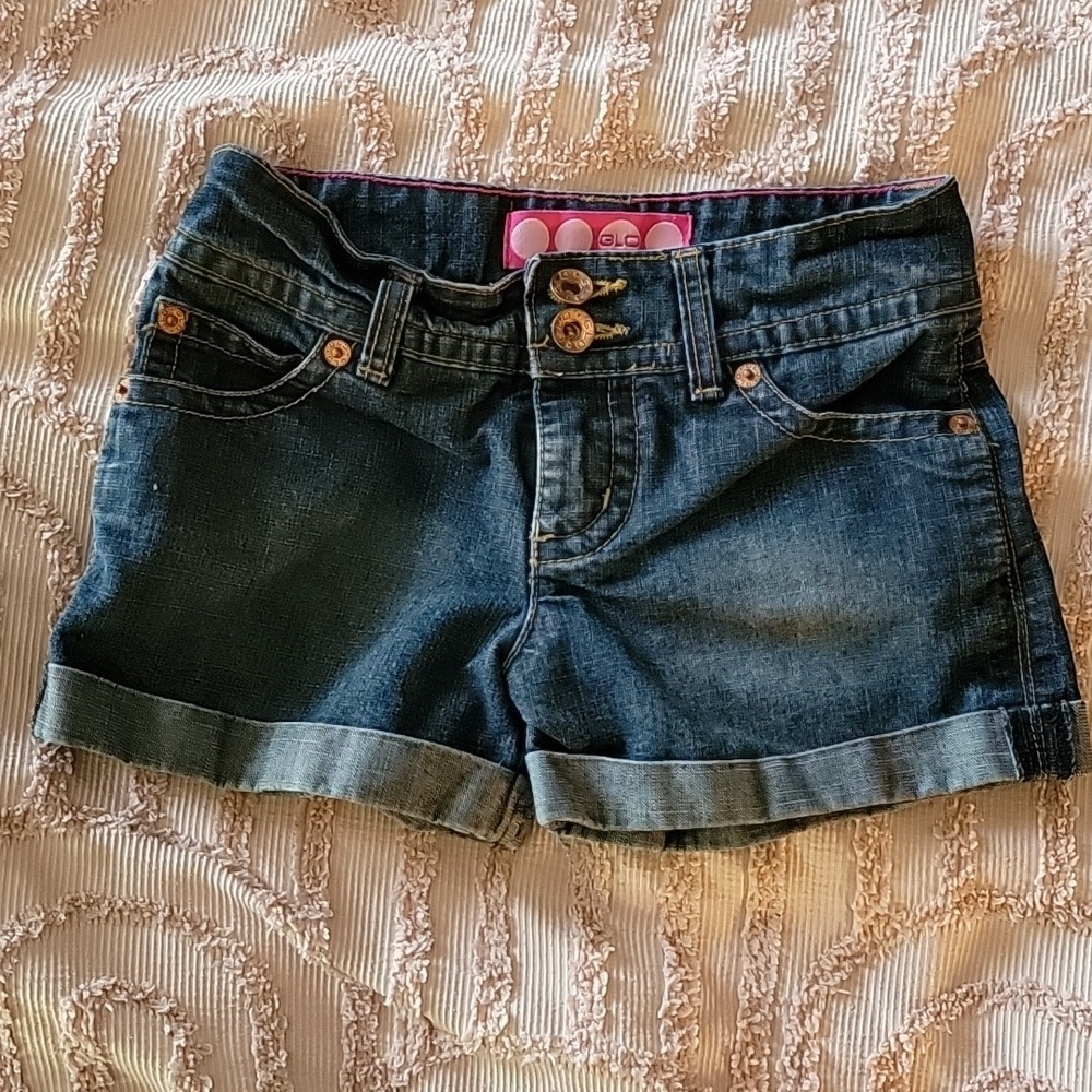 GLO, girls denim shorts, size 7.